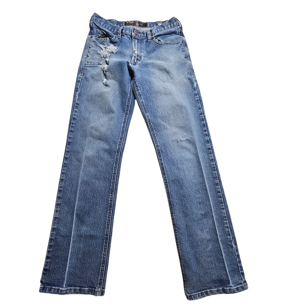 Ariat Rebar M4 Relaxed‎ Boot Jeans Mens Fit-30/32 Blue Distressed 10016221 *